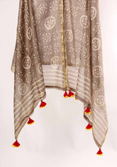 Earthy Hunch  Handblock Printed Chanderi Dupatta